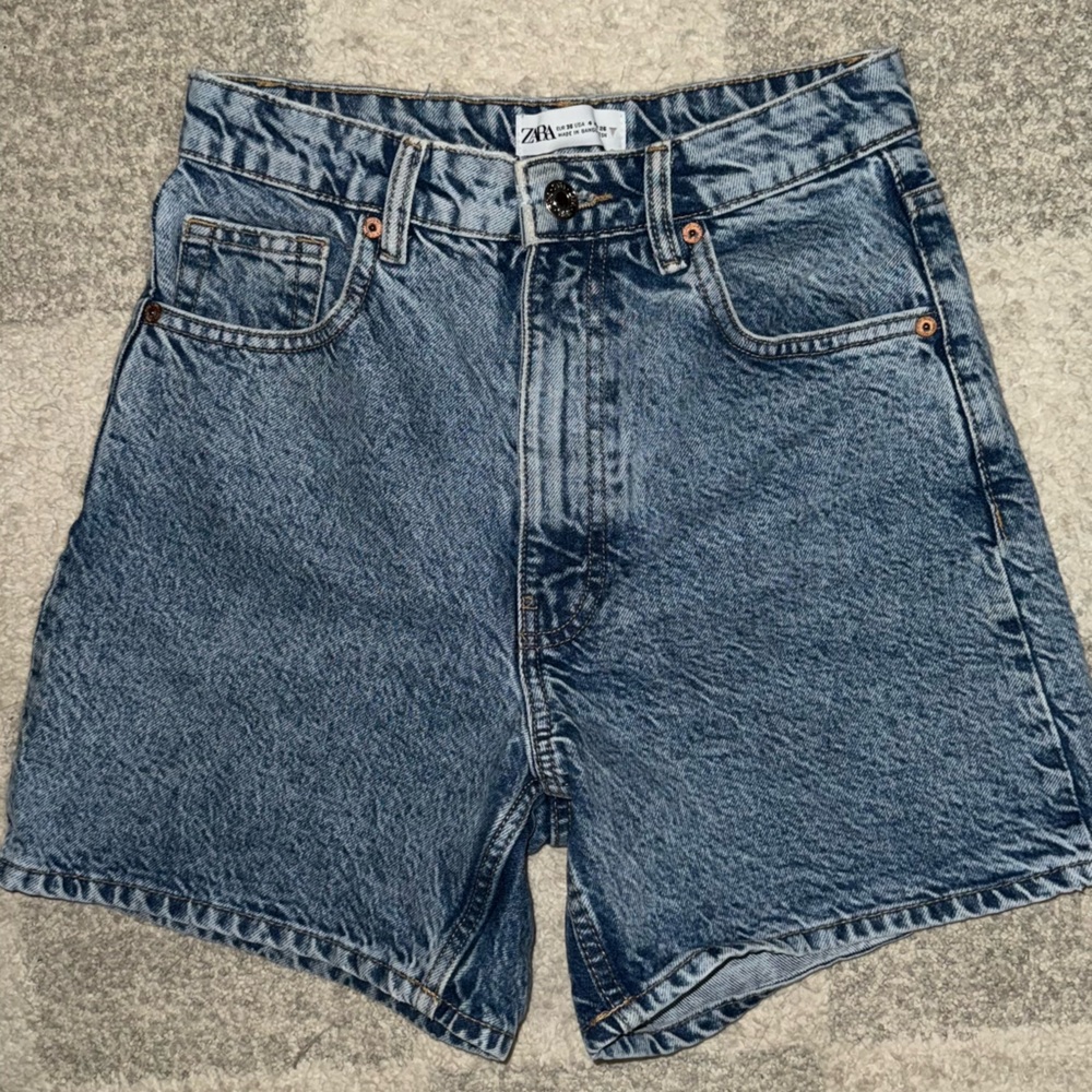 Zara Women's Classic Blue Denim Overalls